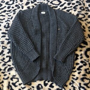 Kaporal Charcoal Knit Oversized Cardigan